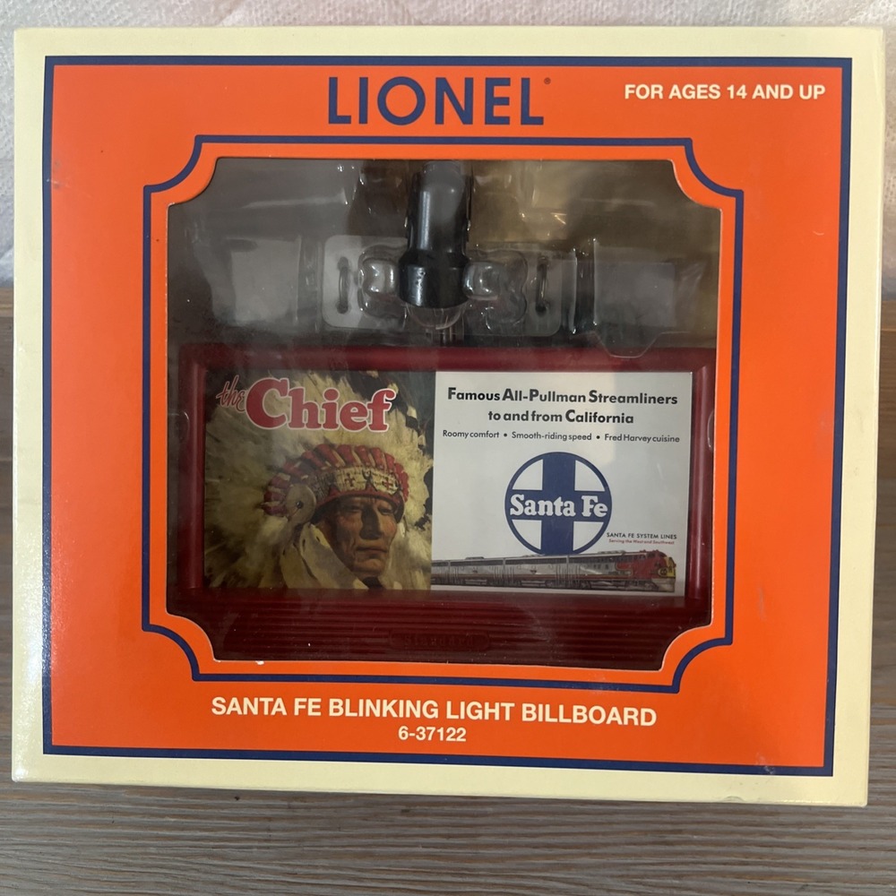 Vintage Lionel Blinking Light Billboard with 6 Classic Railroad Images 6-24212‎